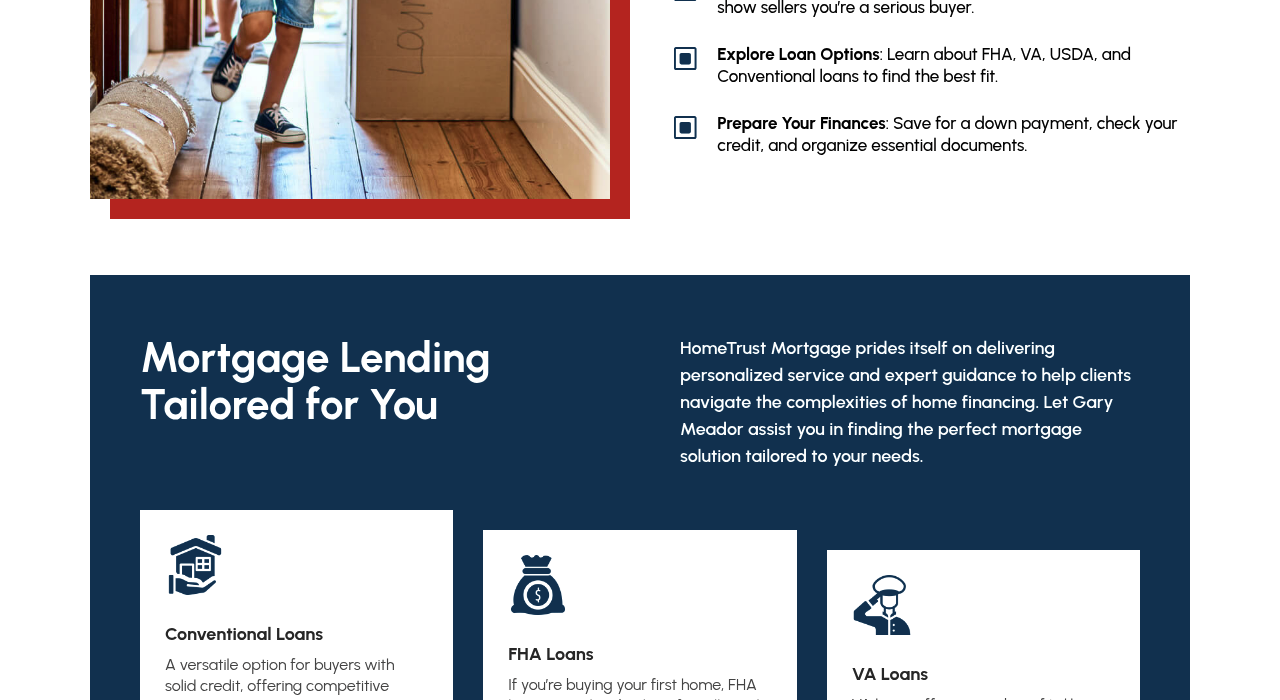 Gary Meador, HomeTrust Mortgage — lower page section