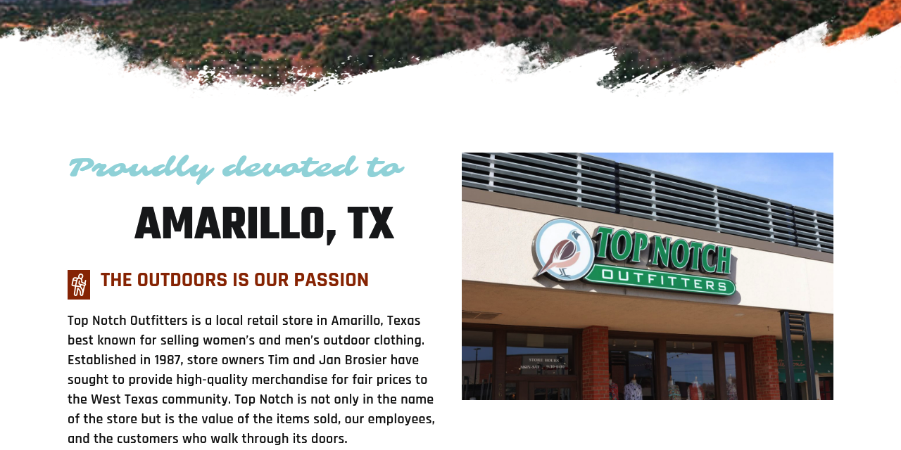 Top Notch Outfitters — page section