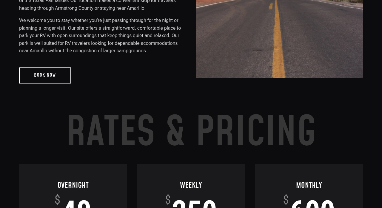 West TX Mustang RV Park — services section